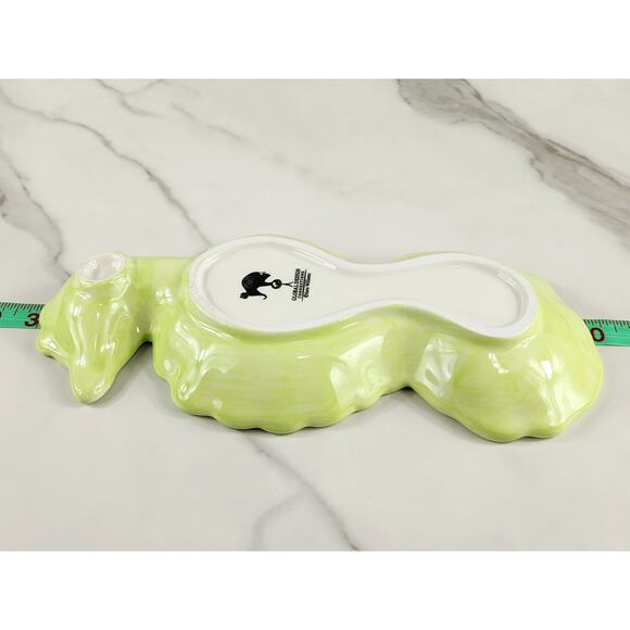 Seahorse Shaped Tray Kate Williams Turquoise 10" Ceramic Glazed 90s Vintage - Picture 14 of 15